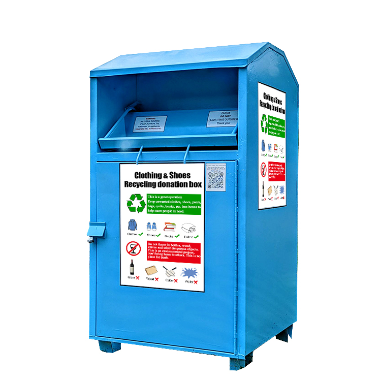 Blue Box Clothing Donation Recycling for Charity