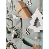 Calendrier de l'Avent de Noël en tissu réutilisable pour enfants