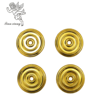 Tornillo Decorativo para Ataúd Chapado en Oro 6 #   Tornillos de Caja de Seguridad con Diseño de Cruz Ornamentada para Artículos Funerarios