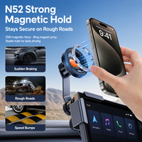 Support magnétique pour téléphone de voiture en alliage d'aluminium, aimant puissant, rotation à 360 degrés pour la navigation sur smartphone