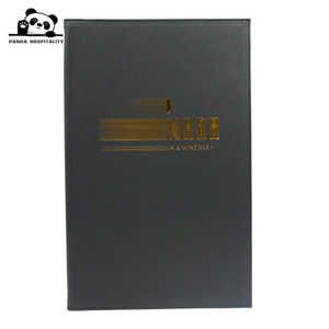 ปกเมนูร้านอาหารหนัง PU พร้อมกรอบรูป 2 หน้า แบบสอด<span class=keywords><strong>มุม</strong></span>  ปรับแต่งโลโก้ ปั๊มทอง  ปรับแต่งภายในได้ - Product Image 4