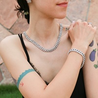 Collier en argent sterling 925, chaîne à maillons, collier pour homme, chaîne cubaine en argent 925, chaîne à maillons, collier pour homme en argent 925