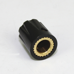 Perilla de interruptor giratorio de plástico con inserción de latón, estilo Davies 1900, moleteada, de 16x12.7MM, para eje de 6.35mm - Product Image 6