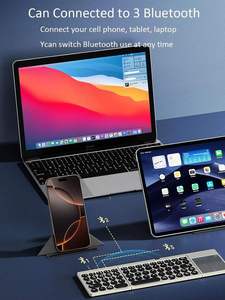 Manufacturer Rechargeable Folding Keyboard Wireless Slim Scissor Multi-Device Tri-Folding Keyboard with <b>Mouse</b> Built in - Product Image 4