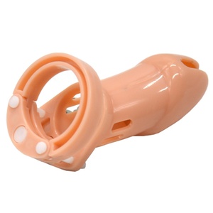 CB6000 FL FAAK Cage de chasteté masculine en plastique couleur chair, dispositif anti-masturbation pour homme, tube de chasteté, cage à pénis - Product Image 4
