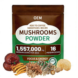 Özel Marka 16 Mantar Karışımı Tozu 180g, Odaklanma ve Enerji Desteği için Aşvaganda ve Rhodiola ile - Product Image 1