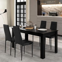 Chaise de salle à manger moderne pour cuisine, dossier haut ergonomique, chaise de salle à manger en similicuir avec pieds en métal, chaises rembourrées