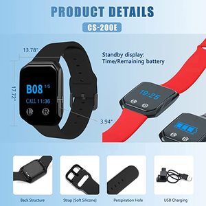 Máy nhắn tin hệ thống nhà hàng 40 cuộc gọi nút CS-S1 và 7 không thấm nước cổ tay đồng hồ CS-200E - Product Image 4