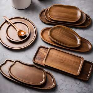 מגש עץ שיטה איכותי, פופולרי ומודרני, צלחות וקערות ידידותיות לסביבה, כלי מטבח מעץ, מגש קרש חיתוך מיני מעץ - Product Image 2