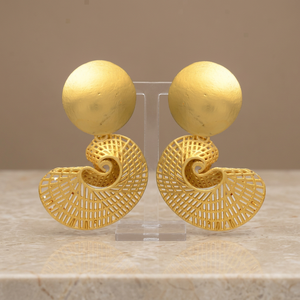 Handmade Brass Gemstone Earrings Rhodium Plated Onyx Ethnic Boho Fashion Unisex - Product Image 3