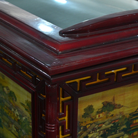 Ataúd Funerario de Madera Sólida Estilo Americano, Hecho a Mano, con Tallados, para Reuniones Fúnebres Dignas, Refrigerado (Cobre)