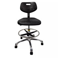 Chaise de laboratoire pivotante et coulissante Winbond en cuir PU antistatique et sans poussière, avec dossier réglable en hauteur, base en acier, pour la maison, le bureau et l'atelier