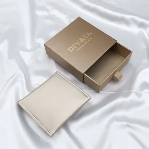 Caixa de embalagem de joias, logotipo personalizado, impresso, gaveta da jóias, caixa de papel de gaveta de ouro, caixa de presente deslizante