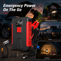 YUXU TM16F Démarreur de Voiture Multifonctionnel 2000A avec Pompe à Air Intégrée, Éclairage d'Urgence et Chargement USB-A