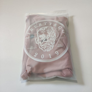 recycle custom logo printed matte CPE slider zip lock t shirt packaging plastic bag