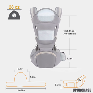 Fascia Porta Bebè in Cotone Traspirante Sei-in-Uno con Seduta Ergonomica, Adatta a Tutte le Stagioni, per Neonati e Bambini - Product Image 2