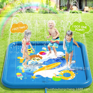 Pink Square Water Spray Mat 1.5cm Thick Inflatable Pool For Kids Summer Play Outdoor Cooling Toy - Product Image 2
