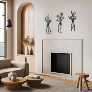 Muro di casa moderna scultura <span class=keywords><strong>in</strong></span> <span class=keywords><strong>ferro</strong></span> <span class=keywords><strong>battuto</strong></span> fiori vaso <span class=keywords><strong>in</strong></span> metallo decorazione della <span class=keywords><strong>parete</strong></span> per soggiorno camera <span class=keywords><strong>da</strong></span> letto accento appeso a <span class=keywords><strong>parete</strong></span> arte - Product Image 5