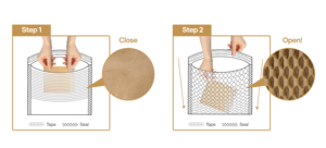 Sac d'emballage en papier compostable, <span class=keywords><strong>enveloppe</strong></span> rembourrée en papier nid d'abeille pour cosmétiques, emballage en papier - Product Image 5