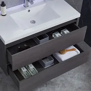 Entop-mueble de baño de estilo clásico, mueble de baño, tocador, MDF, PVC