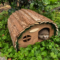 Maison en bois pour hamsters, abri naturel pour hamsters syriens, hamsters nains, cochons d'Inde, souris et petits animaux domestiques