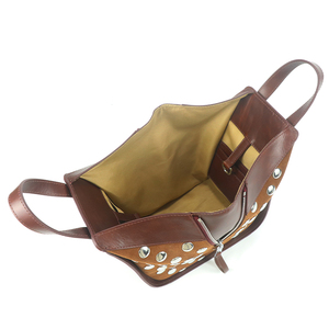 Sac seau mini en cuir suédé avec rivets, personnalisable avec logo, vente en gros d'usine, sac à main bandoulière pour femme - Product Image 6