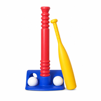 Set de Béisbol para Niños, Bate y 2 Pelotas Amarillas, Juguete Deportivo para Práctica al Aire Libre, Regalo para Niños Principiantes