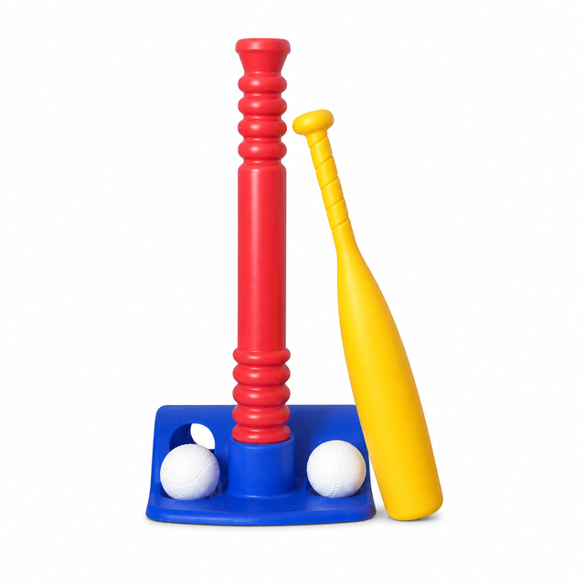 Kids T Ball Set Baseball Batting Tee 2 Balls Yellow Bat Outdoor Sport Practice Toy Children Gift Beginner
