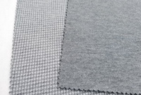 Tissu tricoté pied-de-poule 230 GSM 65% coton 35% polyester, matière épaisse à carreaux de 78 pouces de large pour vestes d'automne