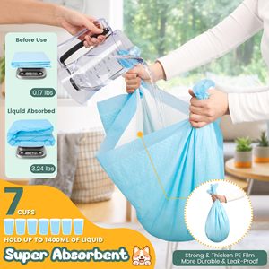 60 Piezas de 28 * 34 Pulgadas, Almohadillas de Entrenamiento para Perros Súper Absorbentes y Extra Grandes, Almohadillas Desechables para Orinar de Secado Rápido y a Prueba de Fugas - Product Image 3