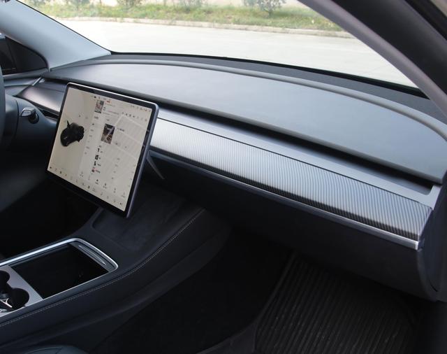2Pcs in Set ABS Central Control Dashboard Panel Trim for Tesla Model Y Instrument Panel for Tesla Model 3 Interior Accessories