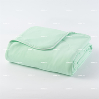 Couette légère rafraîchissante vert menthe uni, motif nuage, lavable en machine, pour climatisation, décoration de chambre et sieste quotidienne