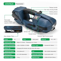 Outil de cerclage électrique portatif V2 compétitif, alimenté par batterie, pour sangles PET et PP