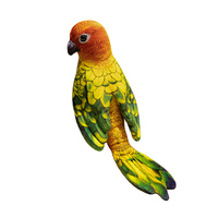 Jouets en peluche personnalisés ODM colorés d'animaux de la faune du zoo, super doux, en coton PP et maille, vente en gros pour enfants, poupées en peluche de perroquet