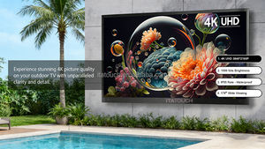 Téléviseur extérieur Android 4K haute luminosité IP55/IP66 résistant aux intempéries, <span class=keywords><strong>verre</strong></span> trempé anti-reflets pour installations extérieures par tous les temps - Product Image 2