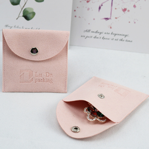 Bolsa de Joyería Personalizada con Logotipo, de Terciopelo, Gamuza, Cuero y Microfibra, Tipo Sobre, para Collares, Anillos, Pendientes, Pulseras, con Solapa - Product Image 2