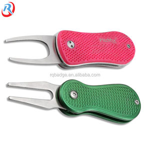 Wholesale Custom Metal Folding Golf Divot Tool <strong>Personalized</strong> Logo Ball Marker Colorful Pitch <strong>Fork</strong> - Product Image 6
