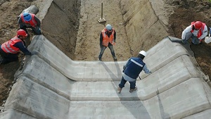 セメントブランケットロール屋外用アースワーク用途スロープ保護ダム排水溝建設 - Product Image 5