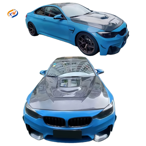 Kit de Carrocería con Cubierta de Motor Delantera de Fibra de Carbono para BMW M3 M4 F80 F82 F83 Estilo IMP; Cubierta de Motor Transparente - Product Image 1