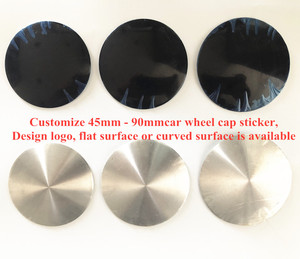 Capuchons de Center de roue chromés 68mm, capuchons de moyeu de voiture <span class=keywords><strong>Logo</strong></span> personnalisé 65mm 2.55 pouces autocollants en aluminium - Product Image 5