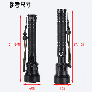 High Power <b>Led</b> <b>Flashlight</b> P70 Aluminum Alloy Rechargeable Battery 2000mah For Outdoor Hiking Camping Fishing Patrol - Product Image 4
