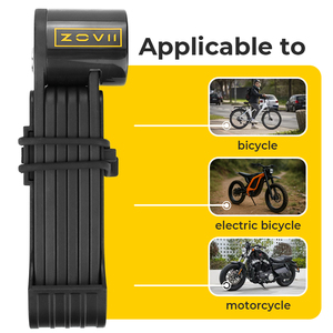 <span class=keywords><strong>Antivol</strong></span> pliable pour vélo de montagne et vélo électrique, étanche IP67, en acier trempé, alarme 120 dB, léger et résistant à la rouille - Product Image 6