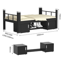 Meubles de chambre à coucher Lits superposés avec bureau Met Bureau Letto A Castello Lits superposés en métal pour enfants