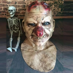 Masque intégral en latex d'horreur « Big Nose » pour déguisement effrayant, accessoires de cosplay, masque de clown effrayant pour Halloween et Noël - Product Image 4
