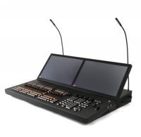 Contrôleur d'éclairage dmx professionnel avec 2 pièces console d'éclairage de scène cpu à écran tactile de 19 pouces