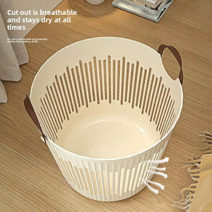 Cesta de Almacenamiento Multifuncional de Plástico con Asas, Organizador Ligero y Duradero para Ropa Sucia del Hogar - Product Image 2