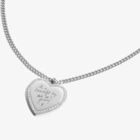 Collar Jietao de Acero Inoxidable Chapado en Oro de 18K con Corazón Grabado Personalizado, Borde de Circonitas, Espacio en Blanco para Escritura a Mano, Joyería para Mujer, Regalo de San Valentín
