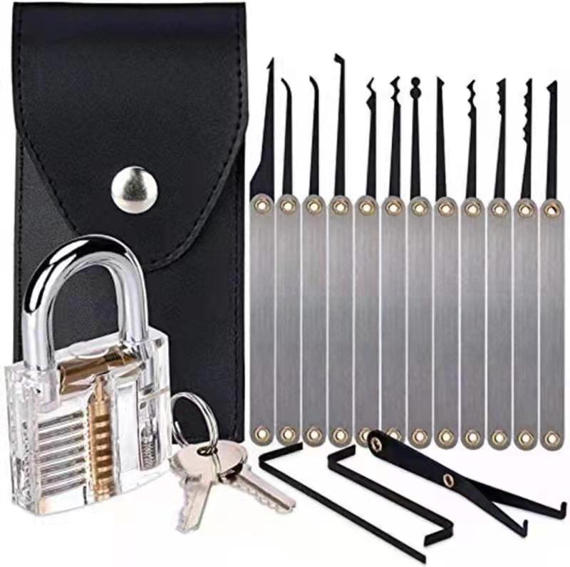 15 pcs+transparent padlock without box