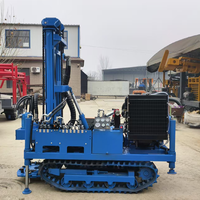 Foreuse de puits d'eau diesel montée sur chenilles ZhiZuan Max.300m avec moteur de boîte de vitesses, pompe à boue pour usage agricole, forage rapide, utilisation facile