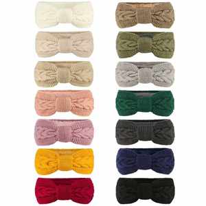 Bandeaux élastiques torsadés de couleur unie, bandeaux tricotés pour l'automne et l'hiver - Product Image 2